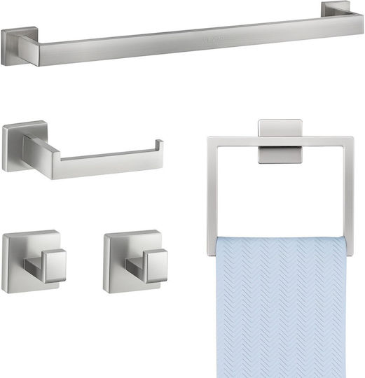 Vevor Badezimmerhaken Set Gebürsteter Nickel Set 5 Teile Badezimmerzubehör Edelstahl 24 Zoll 61,0 cm Handtuchstange Handtuchregal 2 Haken Bademäntel Handtücher Toilettenpapierhalter Badezimmer Wandhalterung Vevor Badezimmerhaken Set Gebürsteter Nickel Set 5 Teile Badezimmerzubehör Edelstahl 24 Zoll 61,0 cm Handtuchstange Handtuchregal 2 Haken Bademäntel Handtücher Toilettenpapierhalter Badezimmer Wandhalterung