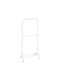 Metallic Double Floor Standing Hanger Beige 81x44.5x179.5cm