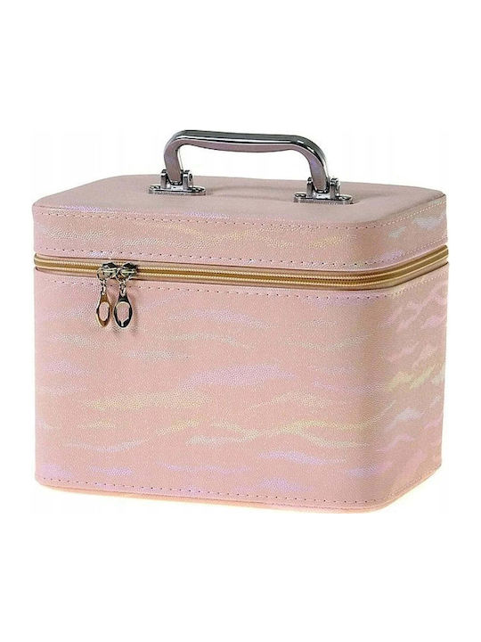 Cosmetic Case Small Suitcase Cosmetics Pink Gold