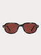 De Sunglasses The Roots Damen Sonnenbrille mit Mehrfarbig Kunststoff Gestell und Rot Linse