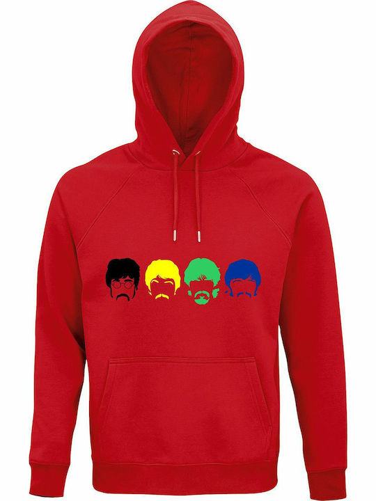Hoodie Unisex Organic " Beatles Band Multicolor...