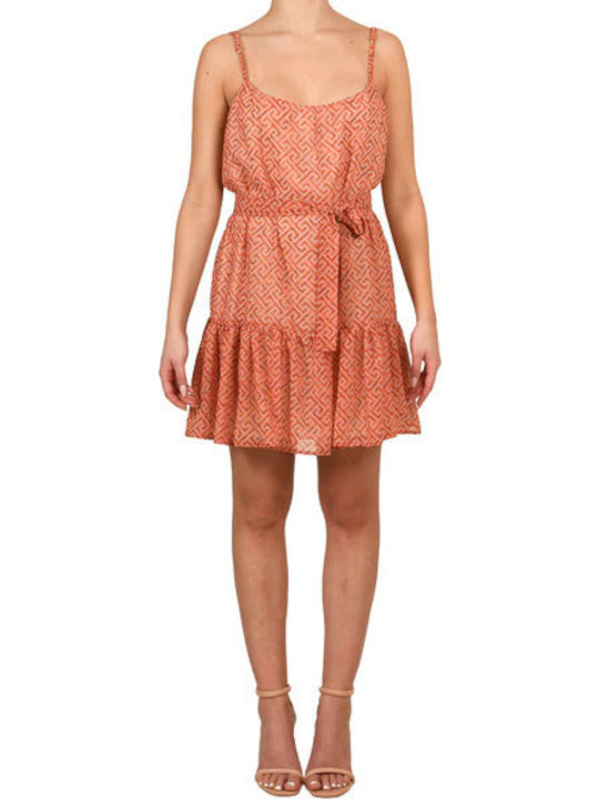 Ino Mei Athens Satin Evening Dress Orange