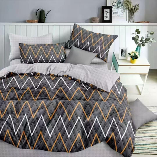 Bettwäsche-Set Halb-Doppel mit Gummiband 120x200+20cm. Orf-2025-203 Orf-2025-203 3Stück