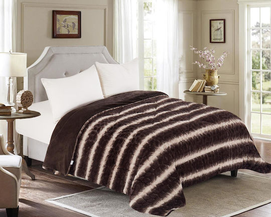 Linea Home Husă de pătură Super-dublu 220x240cm Maro