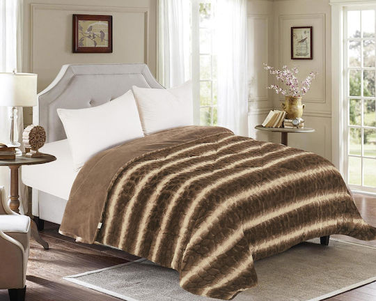 Linea Home Husă de pătură Super-dublu 220x240cm Maro