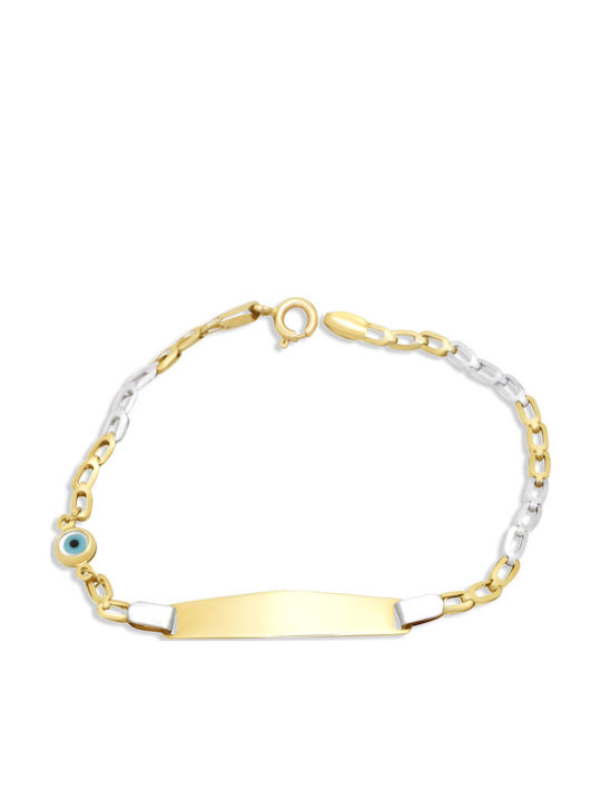 Goldjewels Kids Bracelet ID Two-tone from Gold 14K