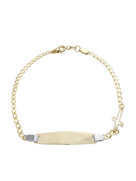 Goldjewels Kids Bracelet ID Two-tone from Gold 14K