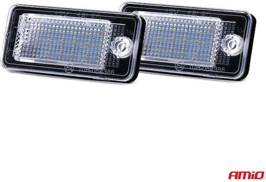 AMiO Светлини за регистрационната табела LED за Audi A3 / A4 / A5 / A6 / A8 / Q7 Citroen C6 Mini Кабрио 1бр