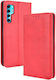 Wallet Δερματίνης Κόκκινο (TCL 20 Pro 5G)