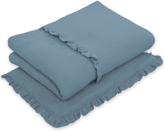 My Sweet Baby Baby Crib Bedding Set 2pcs Dirty Blue