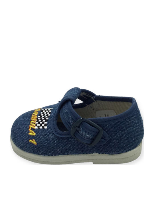 Adam's Shoes Βρεφικά Πέδιλα Αγκαλιάς Navy Μπλε