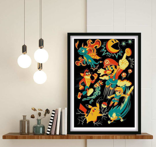 Gaming Poster Gaming Heroes Gm118 30cm X 40cm Κορνίζα Καφέ Ξύλου 47359pd68789f63322
