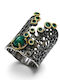Paraxenies Ring with Zircon made of Silver Gold Plated