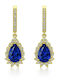 Paraxenies Earrings made of Silver Gold Plated with Stones