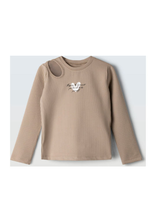 Evita Kids' Shirt Long Sleeve Mocha