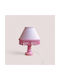 Oxygen Shinny Dots Ceramic Table Lamp for E27 Socket with Pink Shade and Base