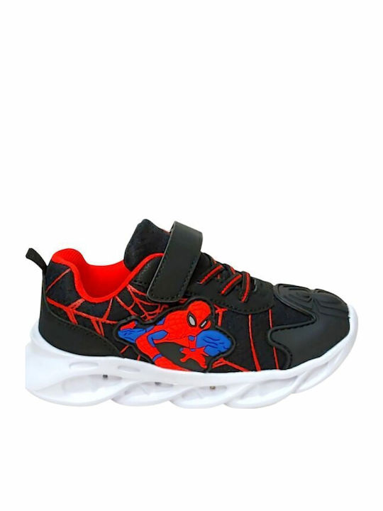 Παιδικά Sneakers με Φωτάκια Μαύρα