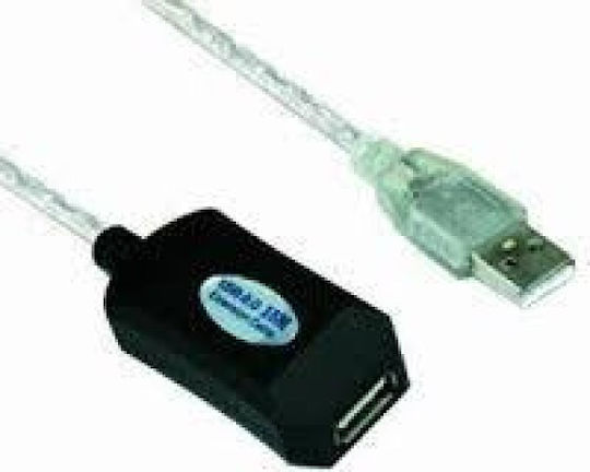 VCOM USB 2.0 Cable USB-A male - Γκρι 20m