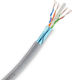 VCOM U/UTP Cat.6 (Gigabit) Καλώδιο Δικτύου Ethernet 305m Γκρι