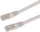 VCom S/FTP Cat.6 (Gigabit) Καλώδιο Δικτύου Ethernet 2m Γκρι