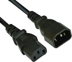 VCom IEC C14 / IEC C13 - IEC C14 / IEC C13 Кабел 1.8м Черен CE001-1.8m