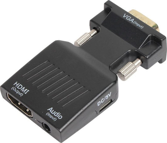VCOM Μετατροπέας VGA male σε HDMI male 1τμχ