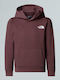 Kids Hoodie With Hood and Pockets Burgundy Simple Dome Hoodie