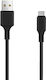 Setty USB 2.0 Cable USB-C male - USB-A Μαύρο 1.8m