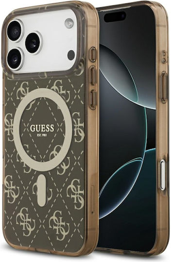 Guess Iml 4g Background Magsafe Back Cover Σιλικόνης Καφέ (iPhone 17 Pro)
