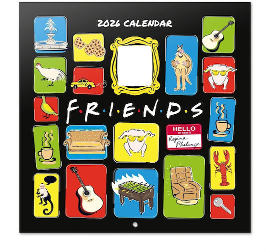 Calendrier De Bureau 2026 Friends - Calendrier Mensuel 17x20 Cm Avec Photos Des Personnages, De Janvier à Décembre 2026