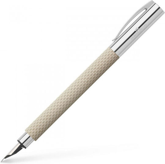 Faber Castell Ambition Opart White Sand 149620 Fountain Pen 4005401496205 Nibs Medium