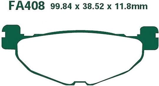 Pads Fa408 Adige P213 Acx Sintered Gold Majesty 250/400 Tmax 04-011 Rear