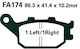 Brake Pads Fa174 Adige P134 Asx Organic Vstrom 650 1000 Bandit 650 1200 1250 Fz6 Fazer Yzf-R1 Rear