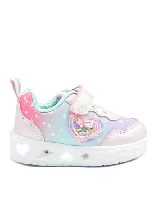 Giardino D'Oro Kinder Sneakers mit Lichtern Rosa