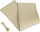 Car Steering Wheel Cover Tailored with Diameter 38cm Synthetic Beige with Beige Stitching
