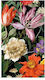 Guest Dutch Floral Black Napkins 10.8x19.8cm Caspari 15 Pieces