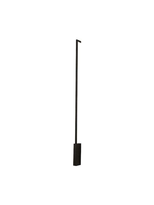 Zambelis Lights Φωτιστικό Τοίχου με Ενσωματωμένο LED και Θερμό Λευκό Φως Μαύρο 3.5x7x121εκ.
