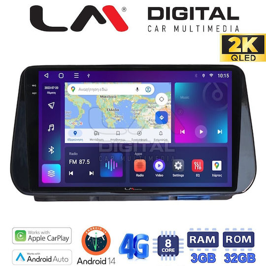 LM Digital Ηχοσύστημα Αυτοκινήτου για Hyundai Santa Fe / iX45 2018 > 2019 (Bluetooth/USB/WiFi/GPS/Apple-Carplay/Android-Auto)