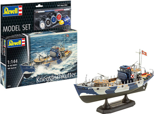Revell Warship Model Set Kfk Kriegsfischkutter 1:144 102 Pieces 168mm Multicolour
