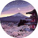 Paint By Numbers Round Mount Fuji 40cm