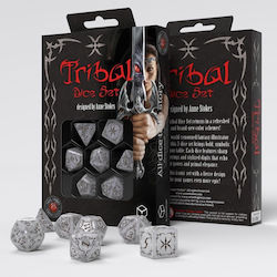 Tribal Dice Set Pearl & Brown