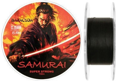 Nylon Monofilament Baracuda Samurai 150 M Schwarz Farbe