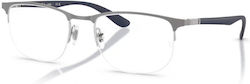 Ray Ban Ανδρικός Μεταλλικός Σκελετός Γκρι RX651...
