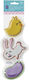 Set De 3 Bucăți Cookie Cutter Iepuraș De Paște Pui Jelly Bean Wilton