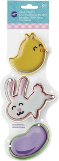 Set De 3 Bucăți Cookie Cutter Iepuraș De Paște Pui Jelly Bean Wilton