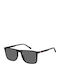 Tommy Hilfiger Men's Sunglasses with Black Horn-Rimmed Frame and Grey Polarized Lenses TH2277 S 08A M9