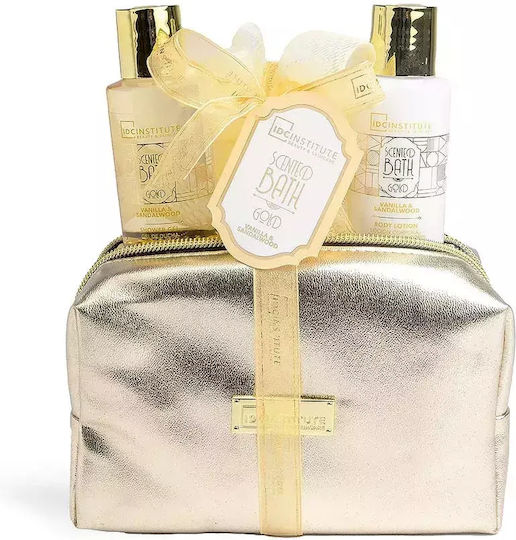 IDC Institute Scented Bath Gold Skin Care Set for Body Cleaning & Brightening 4pcs