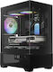 Gamdias AURA GC9M Elite Gaming Micro Tower Computer Case with Side Window and ARGB Lighting Black