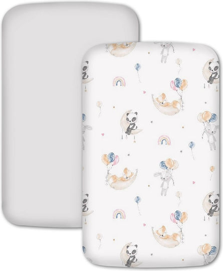Kidizi Baby Sheets Set Crib Cotton Fitted White 90x50cm 2pcs