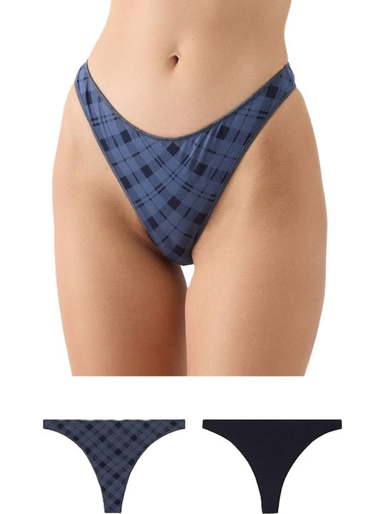 Minerva Fimelle Damen Zeichenfolge 2Pack Marine